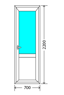 Балконный блок: дверь Exprof XS-358 32мм Пересвет