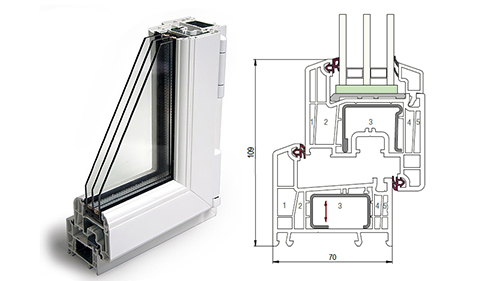 Балконный блок 1500 x 2200 - REHAU Delight-Design 32 мм Пересвет