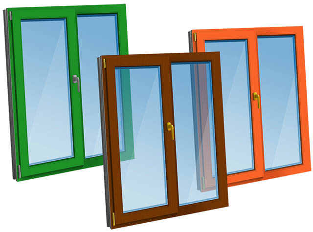 Цветные пластиковые окна - коричневые, серые по доступной цене фото Пересвет