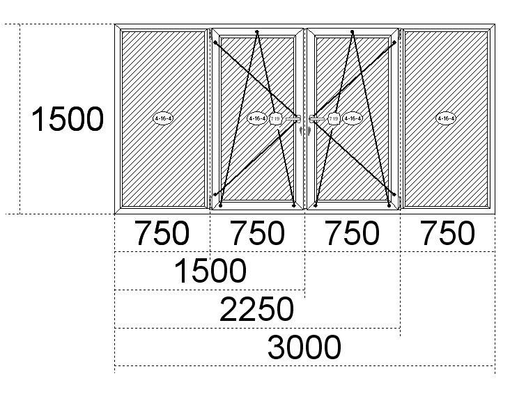 Стандартные окна ПВХ: размеры - высота и ширина Пересвет